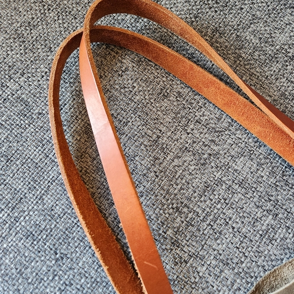 EUC Portland Leather Goods Medium Gray Tote with Tan Handles - Picture 9 of 9